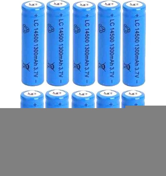 10x akumulator LC 14500 1300mAh 3,7V niebieski 14x50mm