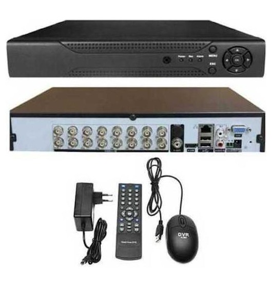 DVR 16 kanałów 26x20x4,3 Cm AHD HDMI HD H.264 Mysz Pilot VGA nadzór