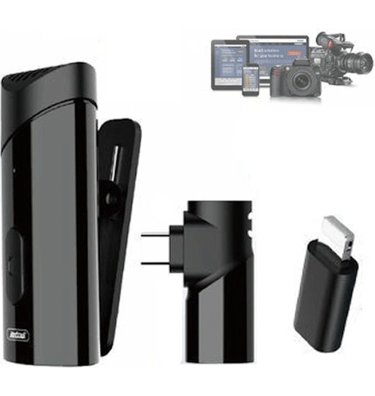 Mikrofon bezprzewodowy Lavalier 2,4 GHz z klipsem i redukcją szumów USB typu C